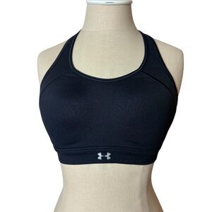 Under Armour Reflect Sports Bra Black Size Medium High Impact Gym Workout